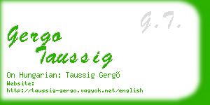 gergo taussig business card